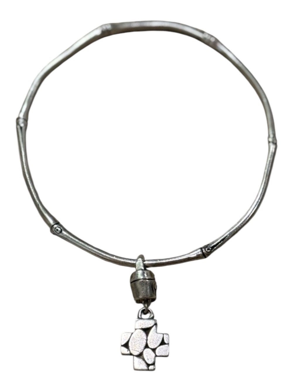 John Hardy Bamboo Kali Cross Charm Bangle Bracelet Sterling Silver 925 - Picture 2 of 12